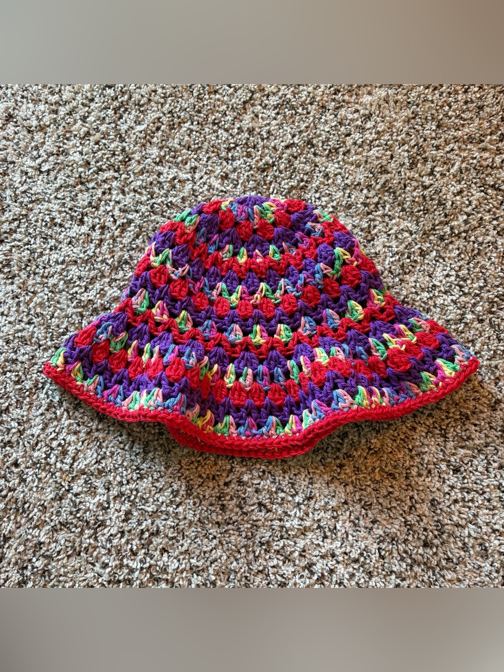 Crochet kidcore fairy bucket hat